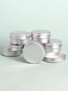 6个15克银色铝制螺旋盖圆形容器防漏化妆品锡罐容器圆形螺旋盖适用于化妆品霜、清洁工具、宠物旅行配件、客厅家居卧室浴室家居装饰、旅行用品、婚礼、派对、生日、送给男士、妈妈、爸爸、朋友的礼物、新年、配饰、趣味礼物 - 銀色 - 查看 4