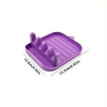 1 Pieza Descansador De Cucharas, Soporte De Utensilios De Cocina Para Cucharas, Cucharones, Tenacillas Para La Cocina, Soporte Para Tapa De Olla, Estante Para Espátula, Estante Para Utensilios De Cocina, Suministros Para Cocina - Morado - Ver 3