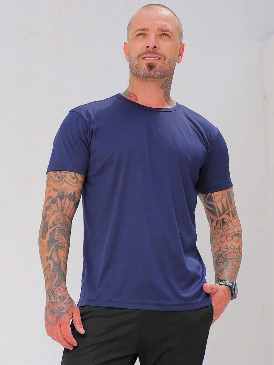 Men T-Shirts - Màu xanh hải quân - Xem 1