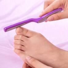 Stainless Steel Foot File Pedicure Tool, Removes Dead Skin Without Hurting Feet. Random Color - Multicolor - View 2