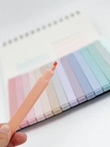 16pcs Pastel Square Highlighter Markers, Aesthetic Chisel Tip Highlighter Marker Pens No Bleed & No Smear For Highlighting Journaling School & Office Supplies Back To School
