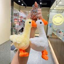 1pc Big White Goose Plush Toy - Yellow - View 4