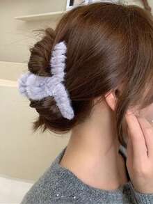 7 件裝女式毛絨髮夾,冬季毛茸茸髮夾,秋冬髮夾,可愛波西米亞髮飾