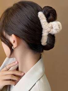 7 件裝女式毛絨髮夾,冬季毛茸茸髮夾,秋冬髮夾,可愛波西米亞髮飾