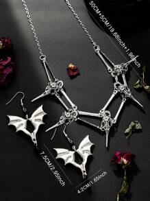 1個哥德式合金鳥頭頸鍊,適合女性在派對和萬聖節佩戴