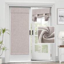 French Door Curtains Linen Textured Privacy French Door Blinds Kitchen Window Curtains Waterproof Room Darkening Curtains For Glass Door Tie Up Shade For Bedroom, 1 Panel - 沙 - 查看 1