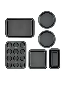 Moldes para Hornear 6 Piezas,  Antiadherente y Duradero en Acero al Carbono. Bluelander.