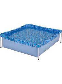 Piscina MOR 400 litros quadrada de montar - Azul - Visão 4