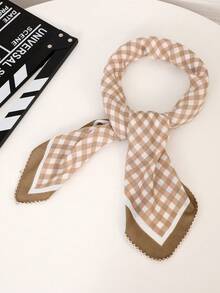 New Arrival Plaid Scarf For Women, Daily Casual Headband - Apricot - View 3