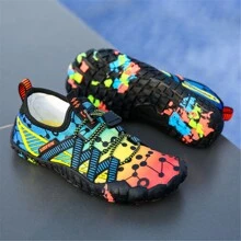 Water Shoes For Kids Boys Girls Aqua Socks Barefoot Beach Sports Swim Pool Quick Dry Lightweight Toddler Little Big Kid - 藍橙 - 查看 8