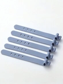 5入組混搭顏色硅膠束帶,可整理耳機、充電器和數據線,易於存放和使用,混合線纜整理夾,充電器線管理,硅膠線纜管理員,鼠標耳機支架,數據線收納帶,隨機顏色旅行配件 - 彩色 - 查看 8