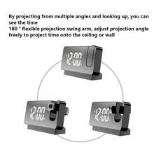 Projection Alarm Clock Smart Creative Multifunctional Lde Luminous Clock Projection Digital Clock For Living Room And Bedroom - White - View 4