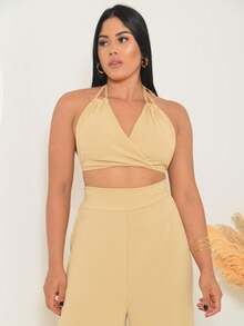 Women Two-piece Outfits - 米色 - 查看 4