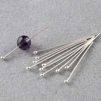 200pcs/pack Metal Ball Head Pins, Diameter 0.5mm, Used For Diy Jewelry Making, 16/20/25/30/35/40/50mm