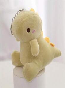 10cm Sitting Dinosaur Plush Doll Backpack Pendant Stuffed Doll Mini Cute Cartoon Keychain Doll Gift For Festival In 3 Colors, Plushie, Dinosaur, Dinosaur Dolls - Baby Blue - View 5