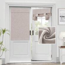 French Door Curtains Linen Textured Privacy French Door Blinds Kitchen Window Curtains Waterproof Room Darkening Curtains For Glass Door Tie Up Shade For Bedroom, 1 Panel - 沙 - 查看 8