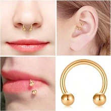 32 件 16 克不鏽鋼鼻環套裝唇環/耳環/身體穿孔首飾男女適用