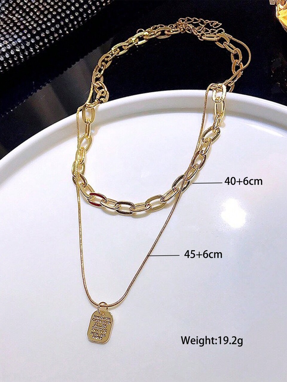 1pc Double Layered Love Letter & Alphabet Pendant Necklace For Women, Unique Designed, Non-fading Collarbone Chain