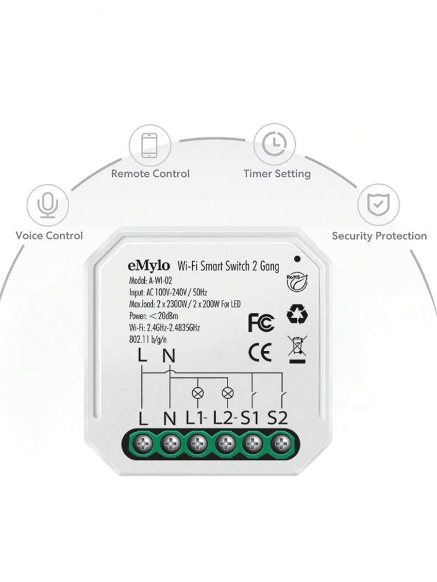 1 Pc EMylo Wifi Relay Switch Wireless Remote Control Wifi Light Switch