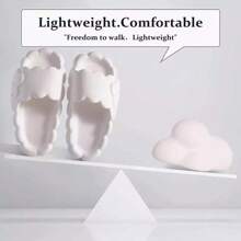 Pantufla Zapatillas Nube Gruesa Hogar Fresco Antideslizante - Blanco - Ver 7