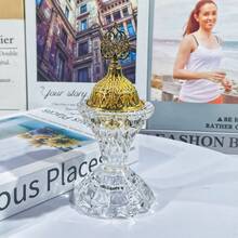 新創意水晶香燼盤1件,適用於家居裝飾、感恩節、萬聖節、聖誕節、新年等節日用品