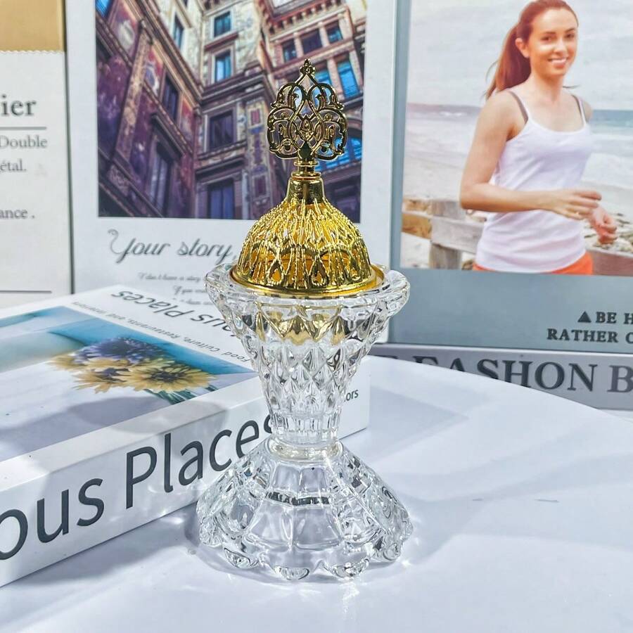 新創意水晶香燼盤1件,適用於家居裝飾、感恩節、萬聖節、聖誕節、新年等節日用品