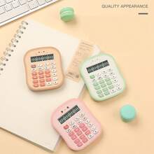 1pc Cute Cartoon Green Mini Calculator - Green - View 2
