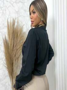 Women Blouses - 黑色 - 查看 2