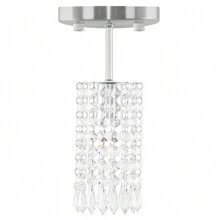 Lustre Clearcrillic Cristal Acrílico Redondo Perfeito - Prata - Visão 3