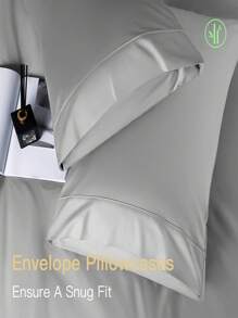 Bamboo Bed Sheets Set 4 Piece, 1800 Thread Count Super Silky Soft Sheet, 16 Inch Deep Pocket Breathable Sheet Set, Machine Washable- King/Queen - Gray - View 6