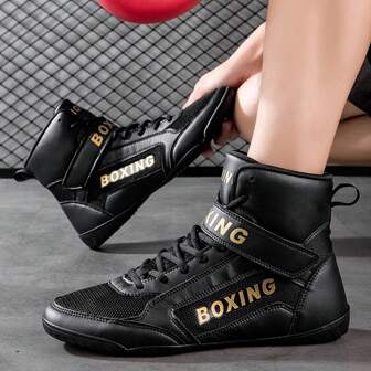TOLLN Zapato De Boxeo Profesional De Hombre, Zapato De Lucha De Alta Gama Para Competiciones De Boxeo, Entrenamiento, Lucha Y Fitness