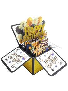 1 pieza, Tarjeta de cumpleaños 18/30/40 con desplegable, Tarjeta de cumpleaños 30 con nota y sobre, Regalos de cumpleaños para esposo, esposa, hombres, mujeres, Tarjeta de felicitación de cumpleaños en 3D, Suministros para pequeños negocios, Navidad