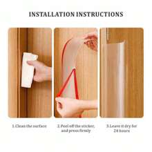 1pc Transparent White Pvc Safety Door Draft Stopper For Infant Room Protection Against Finger Pinch Baby Shower Family Decorations Gifts