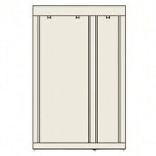 Armoire à vêtements portable de 69" en tissu non tissé, avec double barre de rangement