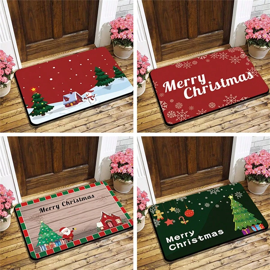 (聖誕屋)聖誕節主題廚房地墊,長吸水性防滑墊適用於家庭廚房 - 棕色 - 查看 1