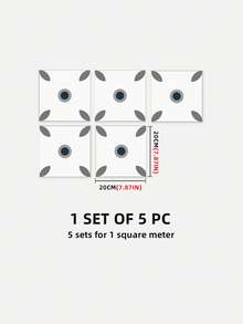 10入組防水,耐刮擦,防油貼紙適用於廚房,陽台,浴室,客廳,牆和地面