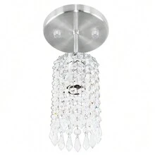 Lustre Clearcrillic Cristal Acrílico Redondo Perfeito - Prata - Visão 1