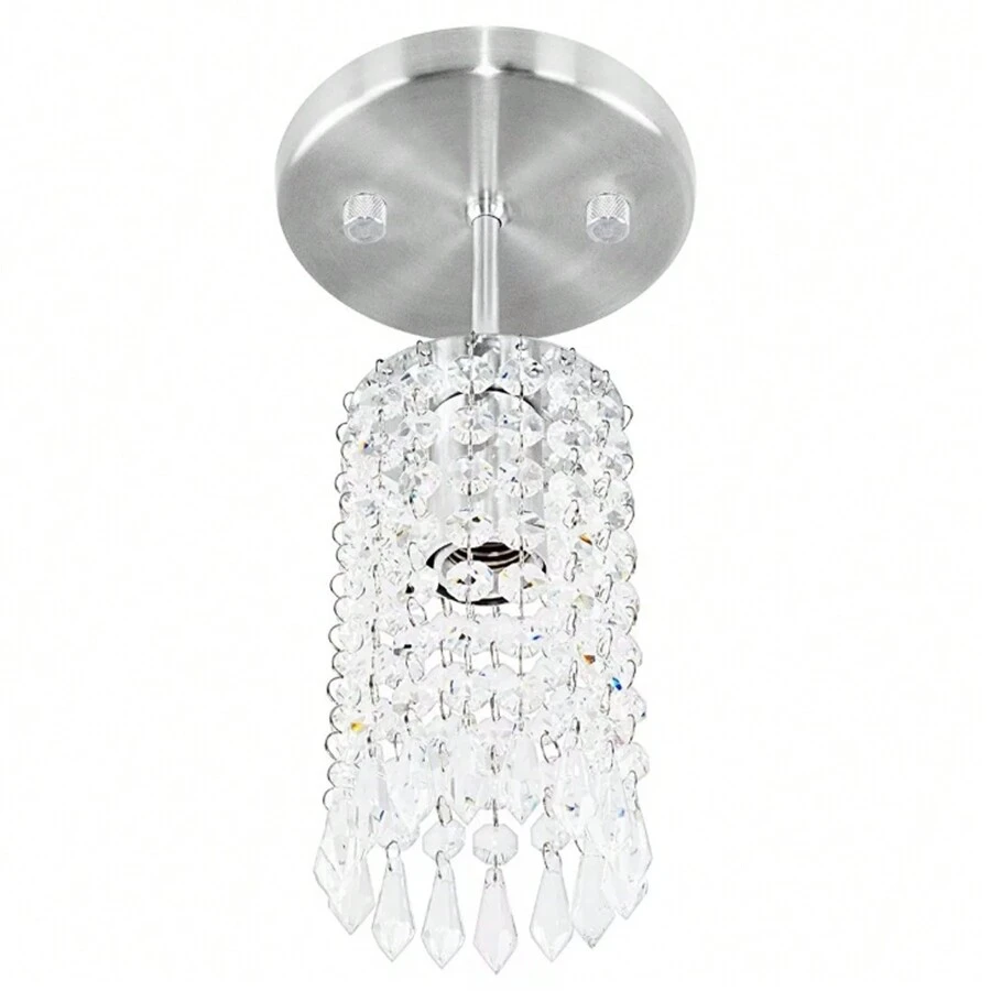 Lustre Clearcrillic Cristal Acrílico Redondo Perfeito - Prata - Visão 1