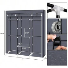 Portable Closets - Grey - View 8