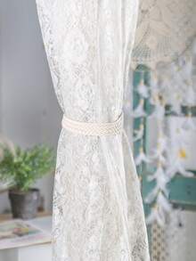 1 Pieza Atadura De Cortina De Cuerda Trenzada Con Cera Y Estilo Minimalista, Cordon Decorativo Para El Hogar - Beis - Ver 7