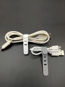 5入組混搭顏色硅膠束帶,可整理耳機、充電器和數據線,易於存放和使用,混合線纜整理夾,充電器線管理,硅膠線纜管理員,鼠標耳機支架,數據線收納帶,隨機顏色旅行配件 - 彩色 - 查看 9