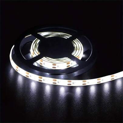 1pc White USB LED Strip Light, 60 LEDs/Meter, Not Waterproof, Flexible LED Light Strip, Suitable For TV, Computer, Kitchen Backlighting