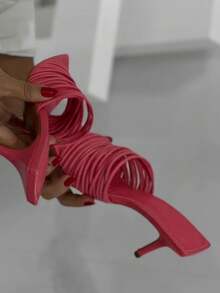 Women Heeled Sandals - Bụi hồng - Xem 2