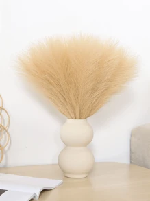 5/25 件 42 公分米色潘帕斯草波西米亞家居裝飾人造毛絨蓬鬆草,適用於餐桌擺設、婚禮和嬰兒淋浴裝飾