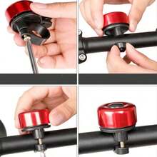 1套/4入組黑色、綠色、紫色、紅色鋁合金自行車前把手鈴