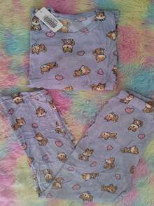 PIJAMA POLAR PARA DAMA CONJUNTO DE DOS PIEZAS UNITALLA  SORPRESA - Gris - Ver 3