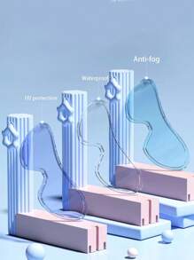 1pc Blue Waterproof Anti-Fog Hd Large Frame Swimming Goggles, Beach Essentials, Beach Accessories, Pool Float - Royal Blue - View 3