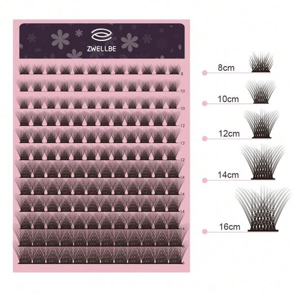 Diy Eyelash Extension Tool Kit With 144pcs Lash Clusters, Lash Tweezer, Glue & Sealant And Glue