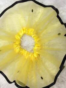 Bee Bodysuit With Tulle Bow. Monthly Birthday - Màu vàng - Xem 3