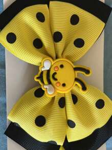 Bee Bodysuit With Tulle Bow. Monthly Birthday - Màu vàng - Xem 2